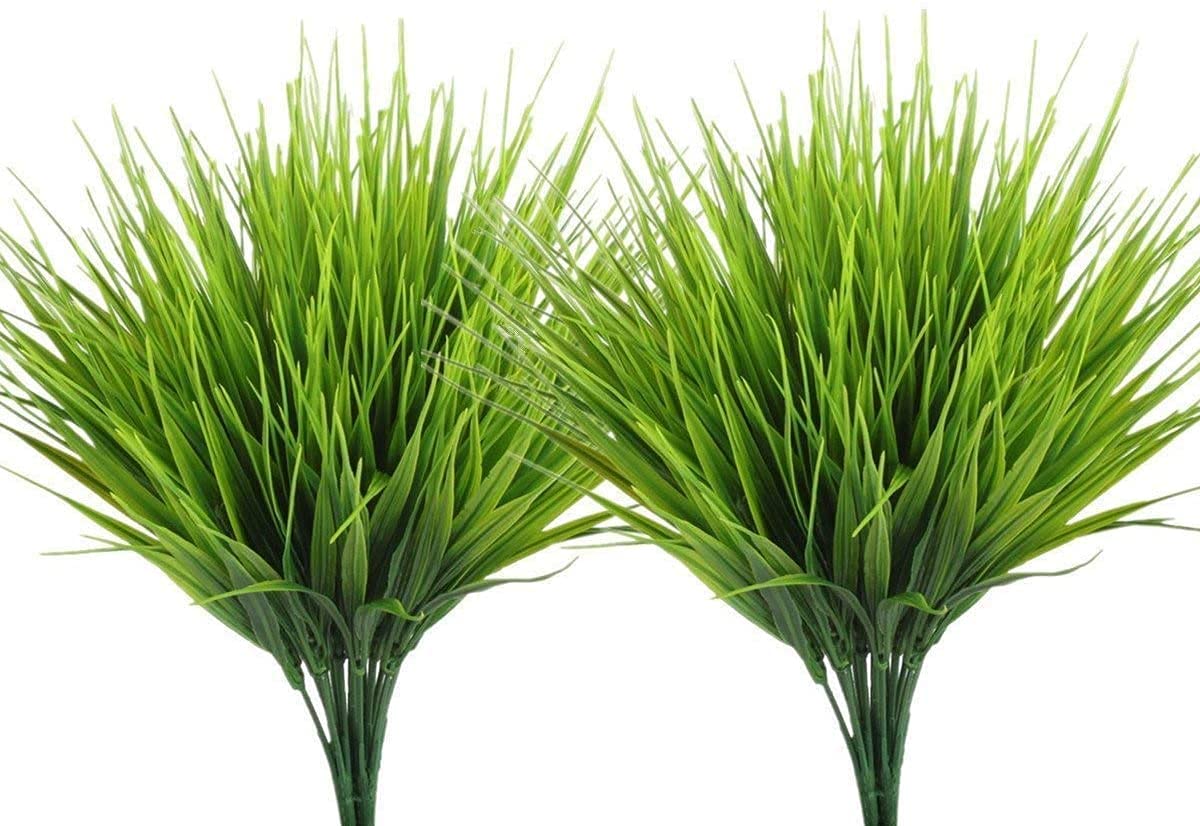 Artificial Boston Fern Plant Bushes 4 Pack Plastic Shrubs Grass Leaves Fake Plants Outdoor Indoor Greenery Home Garden Décor UV Resistant Table Centerpieces DIY Decoration Planting Filler
