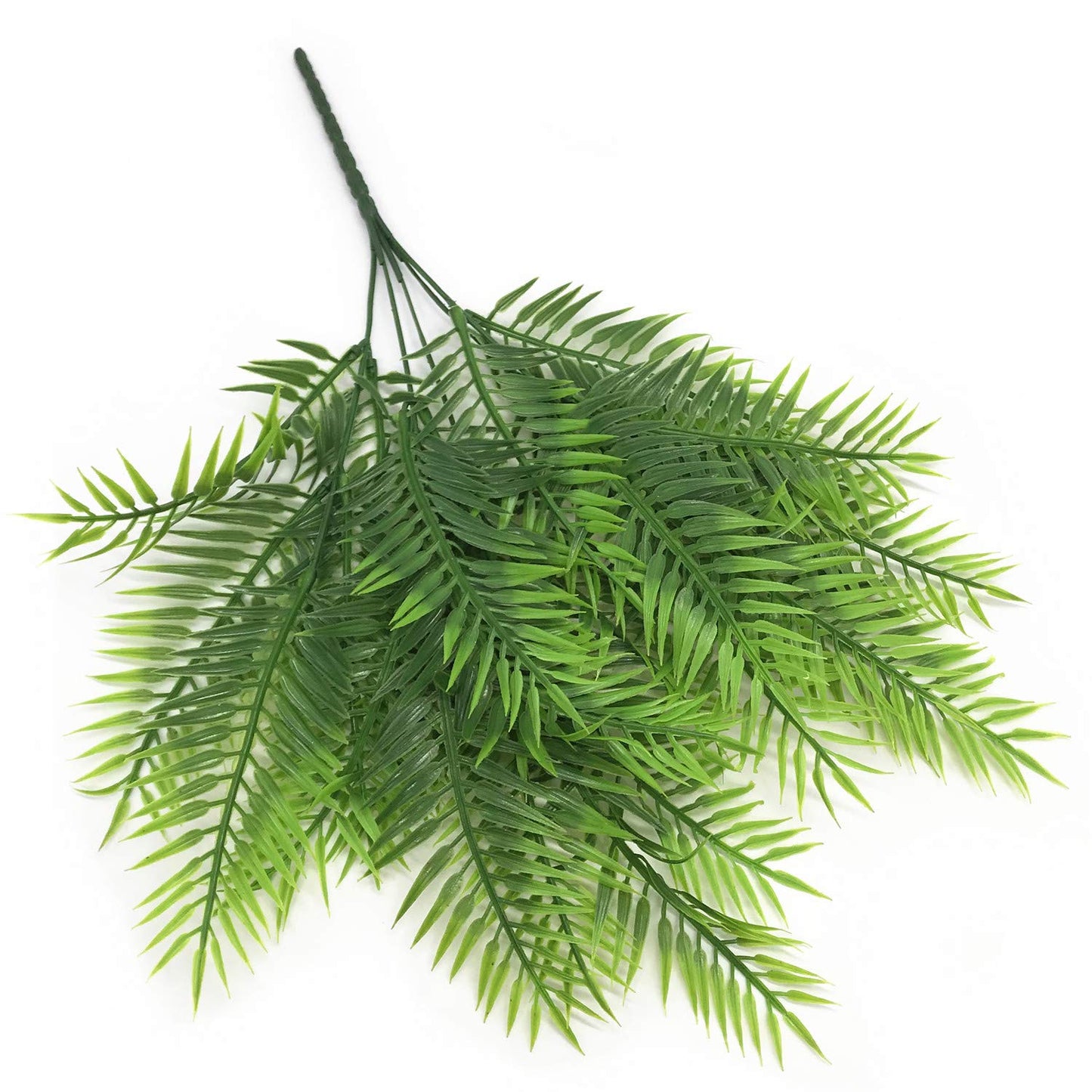 Artificial Boston Fern Plant Bushes 4 Pack Plastic Shrubs Grass Leaves Fake Plants Outdoor Indoor Greenery Home Garden Décor UV Resistant Table Centerpieces DIY Decoration Planting Filler